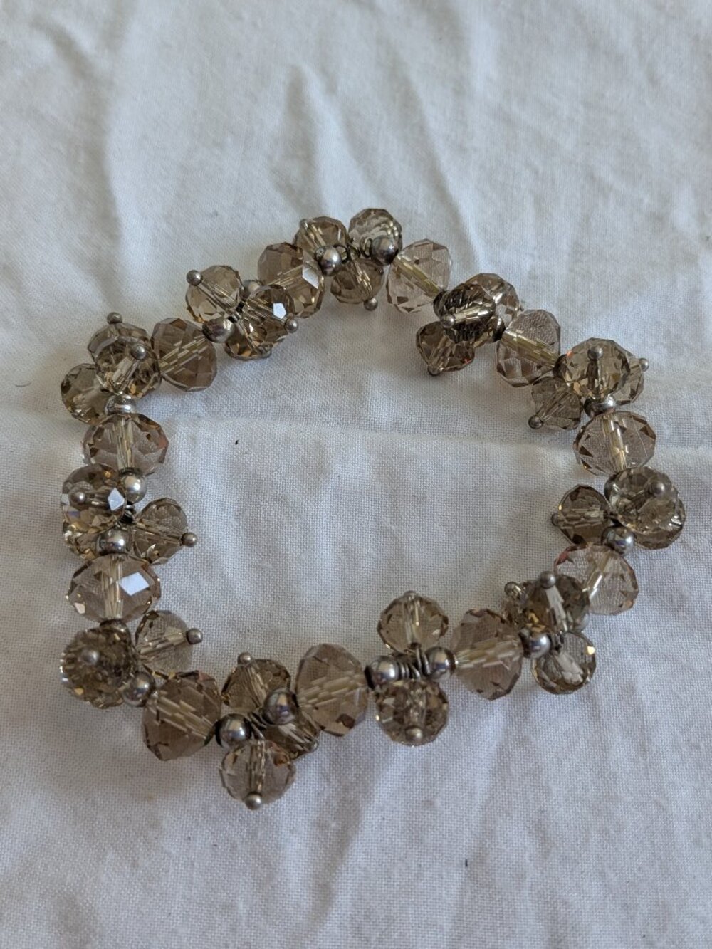 🌸 Brown Gemstone Bead Bracelet